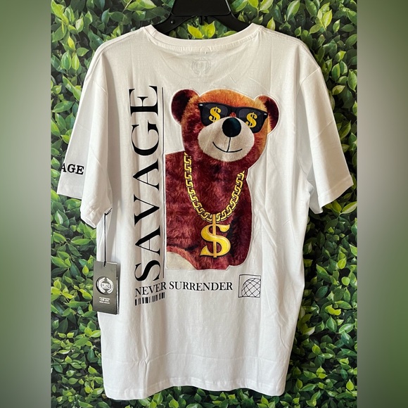 CR- 24 Chrome Edge Size:L Mens T Shirt-Never Surrender Short Sleeve White - Picture 9 of 9